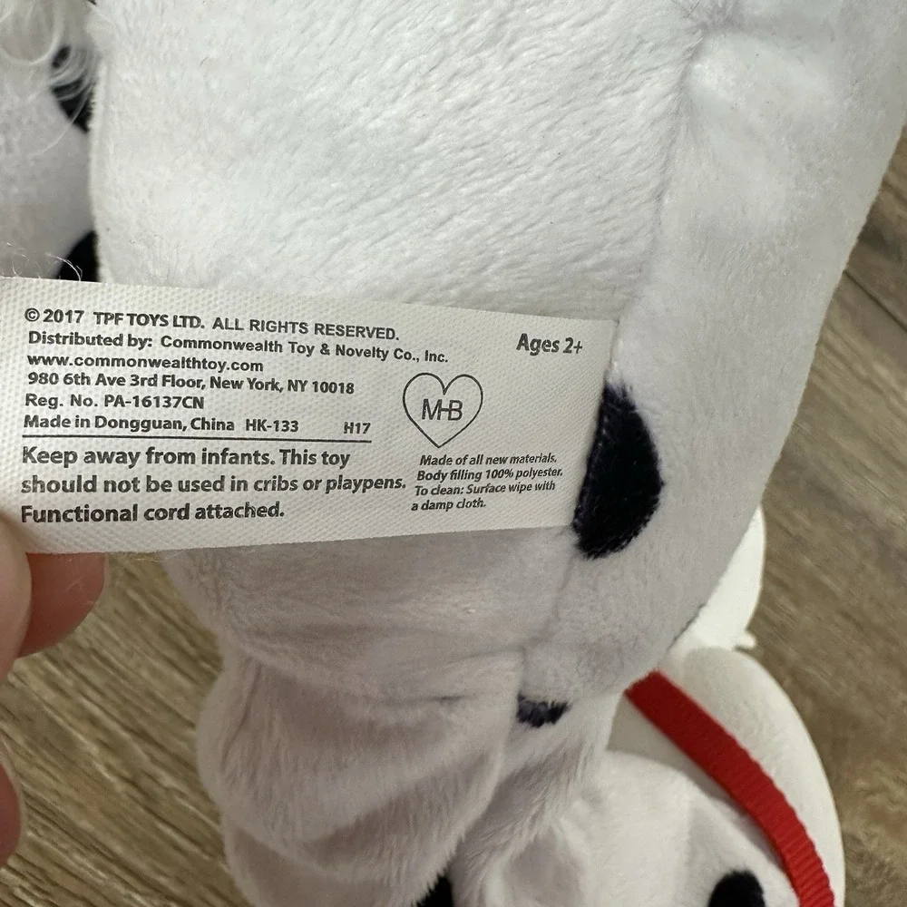 Peppy Pets Dalmatian Walking Dog Plush Toy Leash Battery Operated Kids